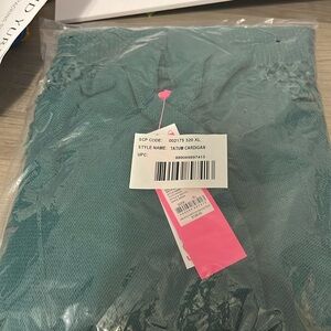 NWT - Lilly Pulitzer Hosta Green Tatum Cardigan - size XL